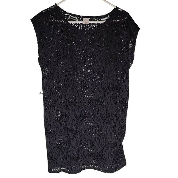 Merona Black Knit Swimsuit Cover Up - Picture 1 of 6